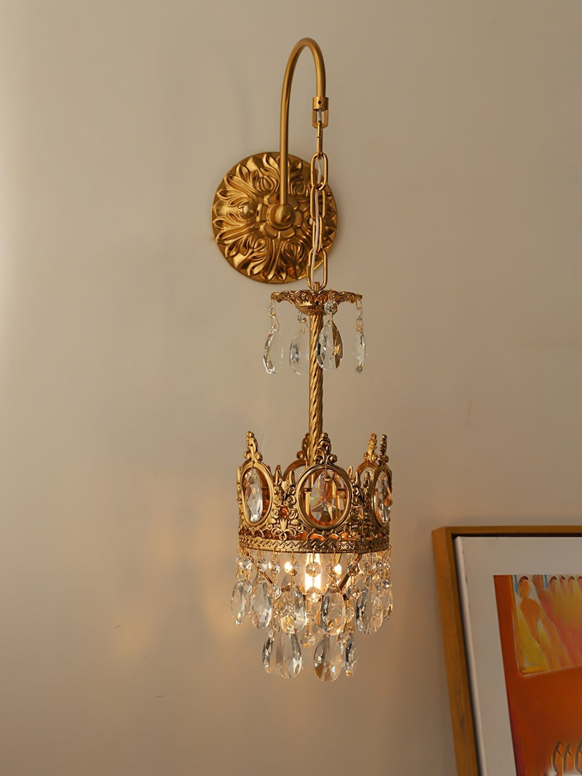 Aplique de pared cristal Crown