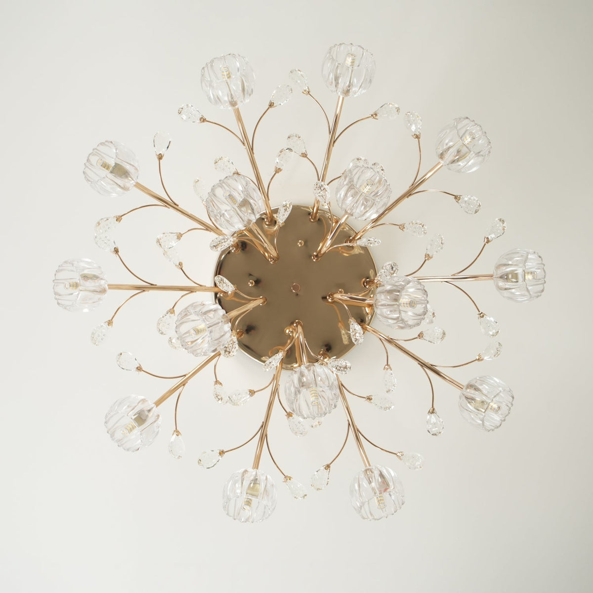 Elyinira lámpara de techo postmoderna de lujo con flor de cristal