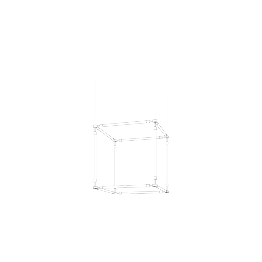 CrystalGrid lámpara de araña Architectural Matrix Customize