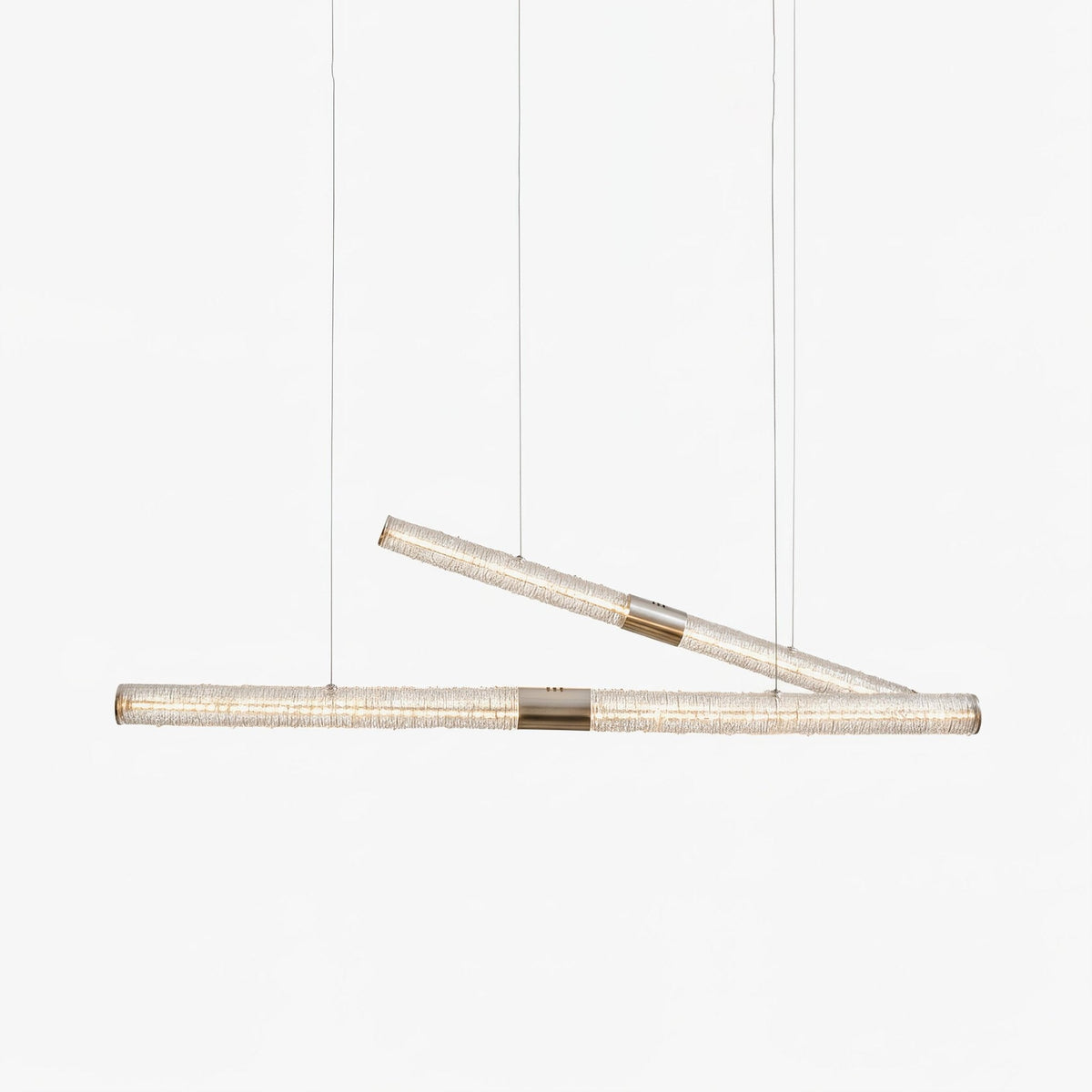 Luxelielle lámpara colgante Stream lineal de cristal