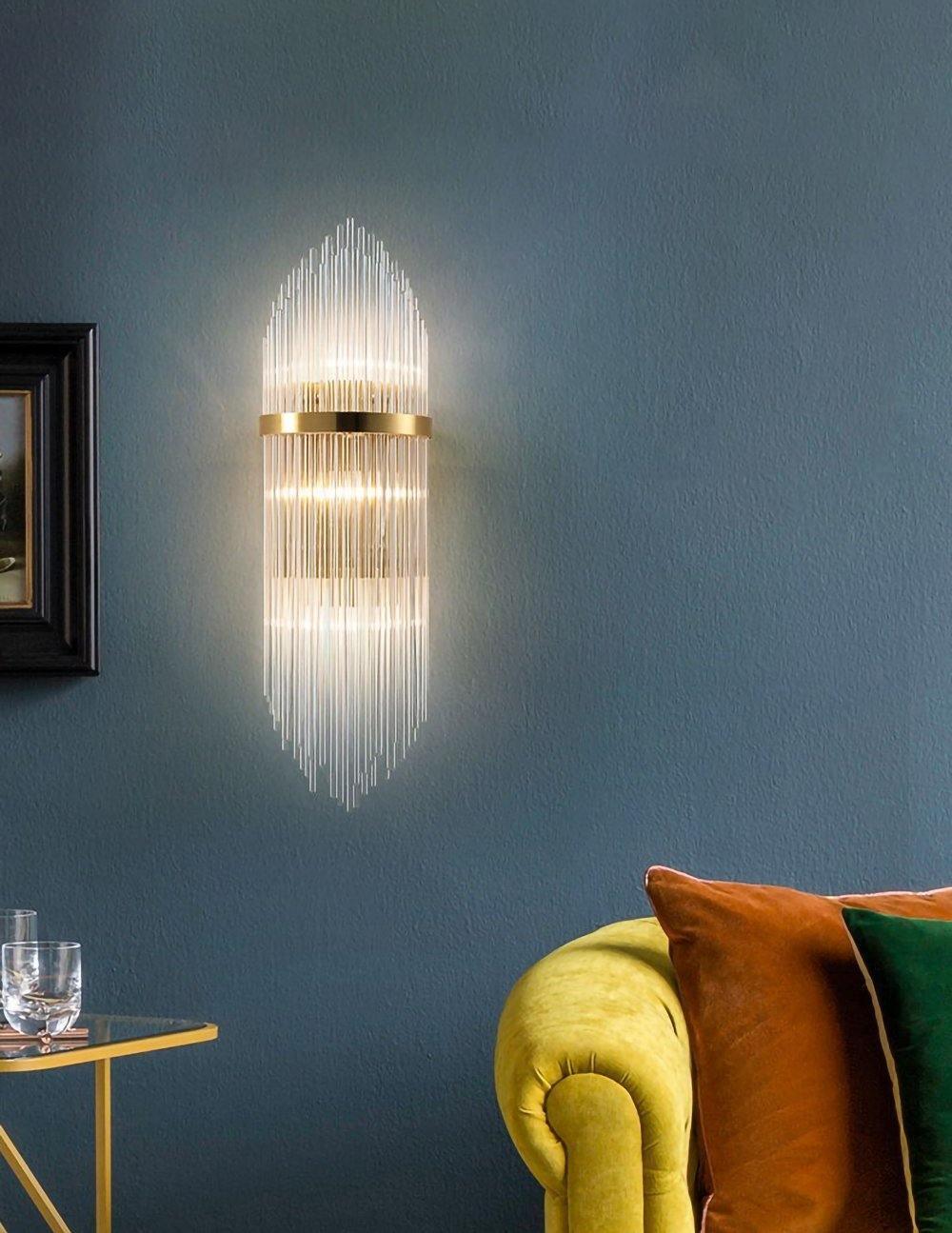 Greshen aplique de pared postmoderno de lujo con cristal