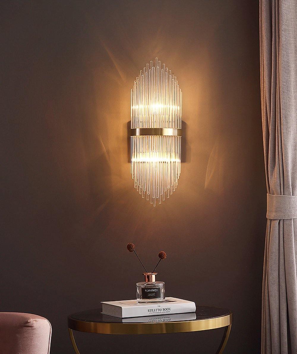 Greshen aplique de pared postmoderno de lujo con cristal
