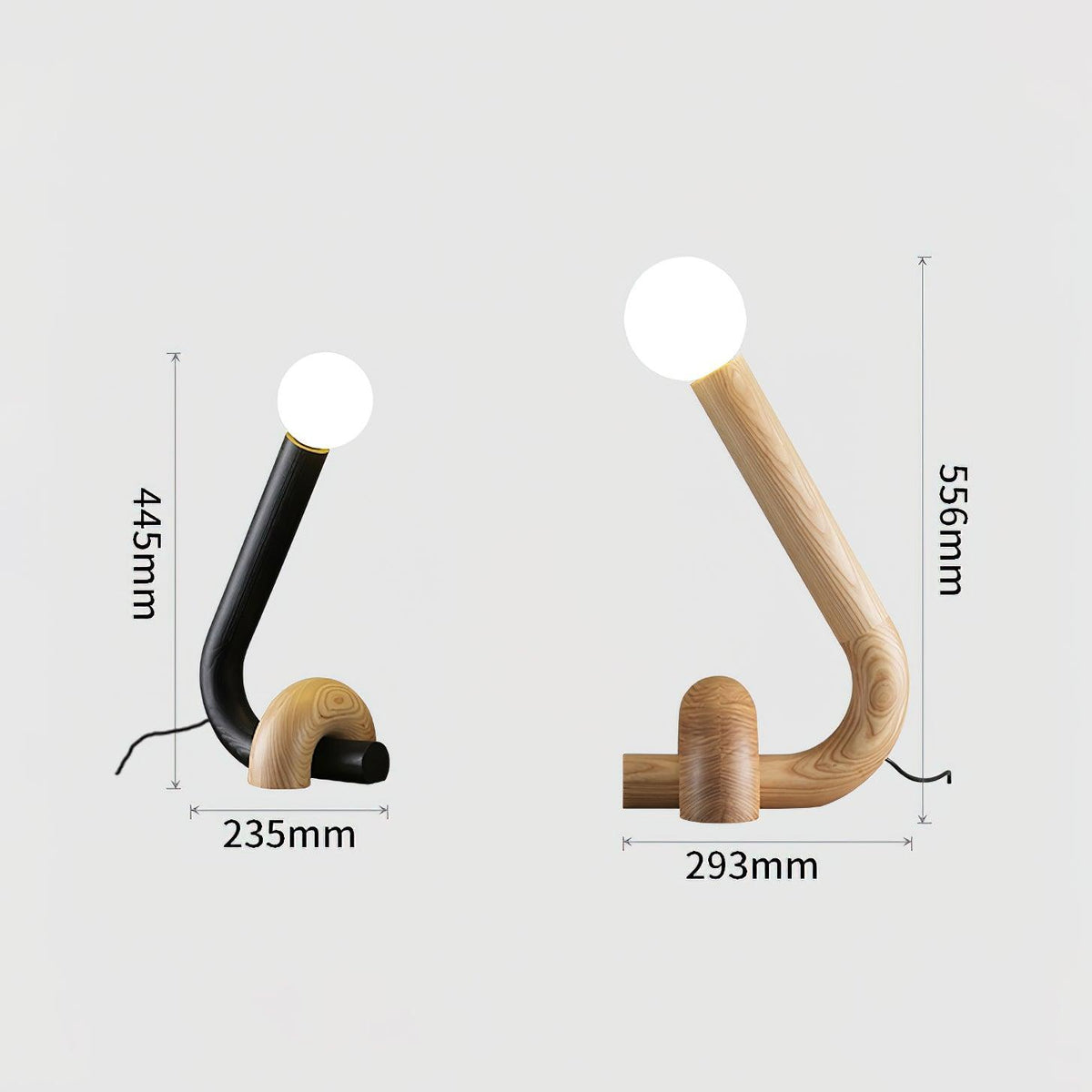 Arcus lámpara de mesa de madera