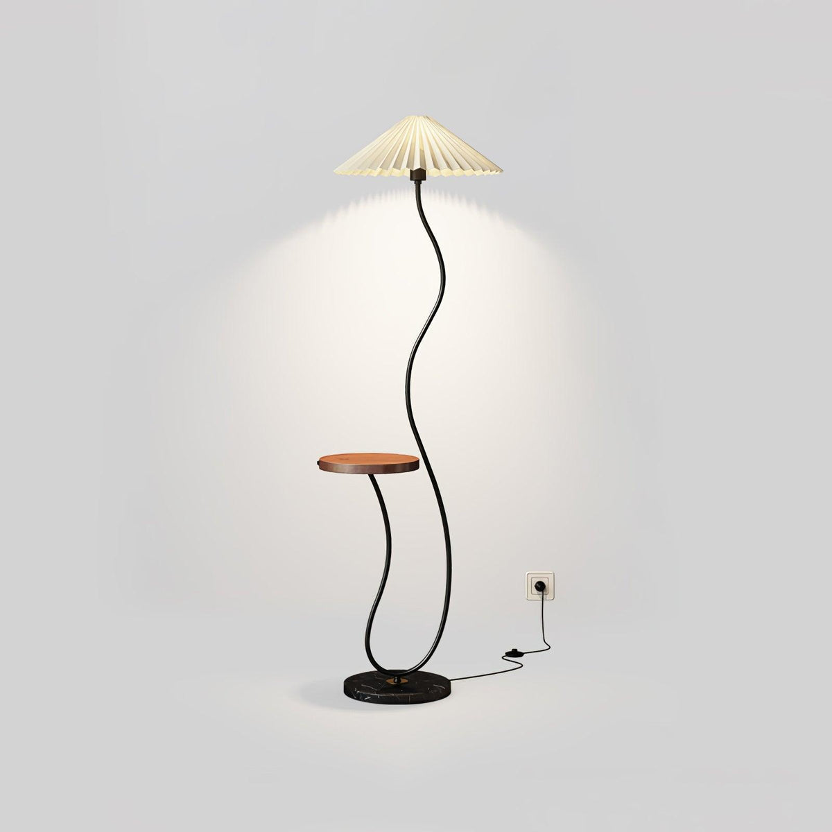 Ghel lámpara de pie minimalista de madera
