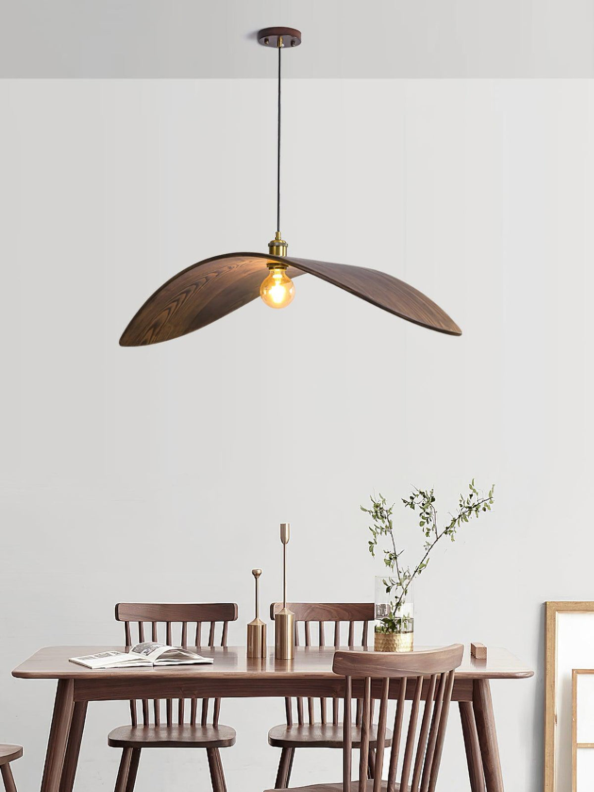 Palten lámpara colgante de madera estilo nórdico