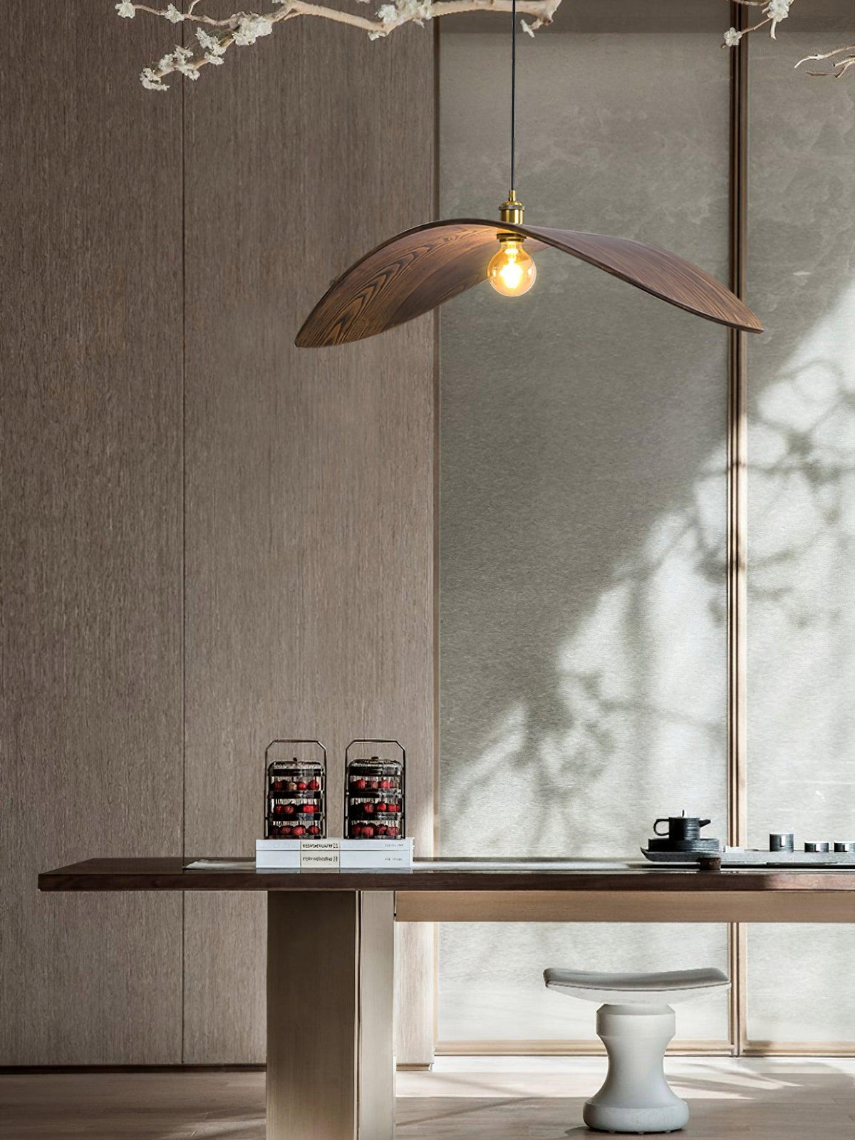 Palten lámpara colgante de madera estilo nórdico