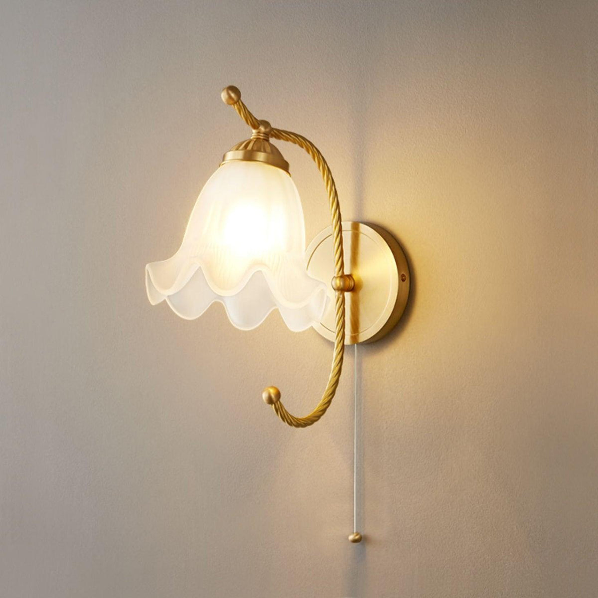 Celisenne aplique de pared cuello de cisne de latón con pantalla de vidrio esmerilado