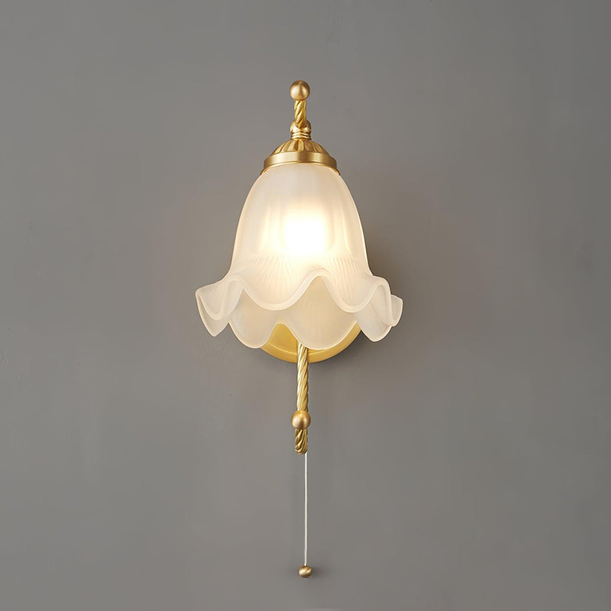 Celisenne aplique de pared cuello de cisne de latón con pantalla de vidrio esmerilado