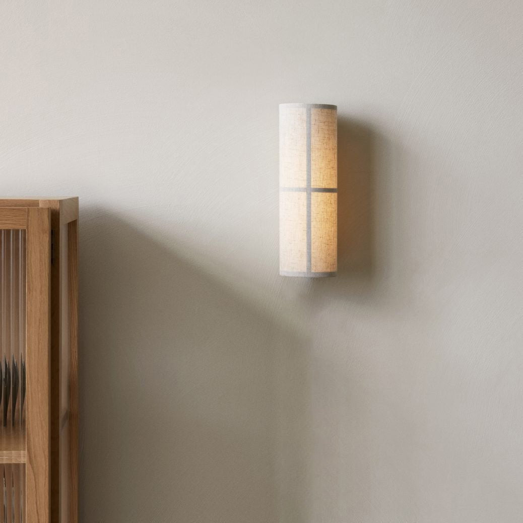 Mirinella aplique de pared cilindro tela brillo suave
