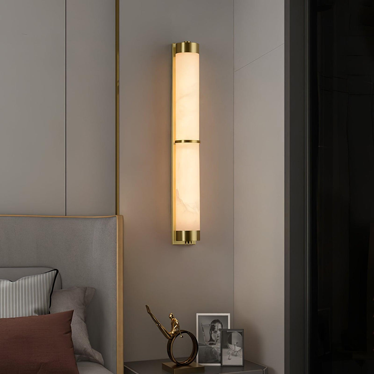Albelise aplique de pared minimalista en alabastro