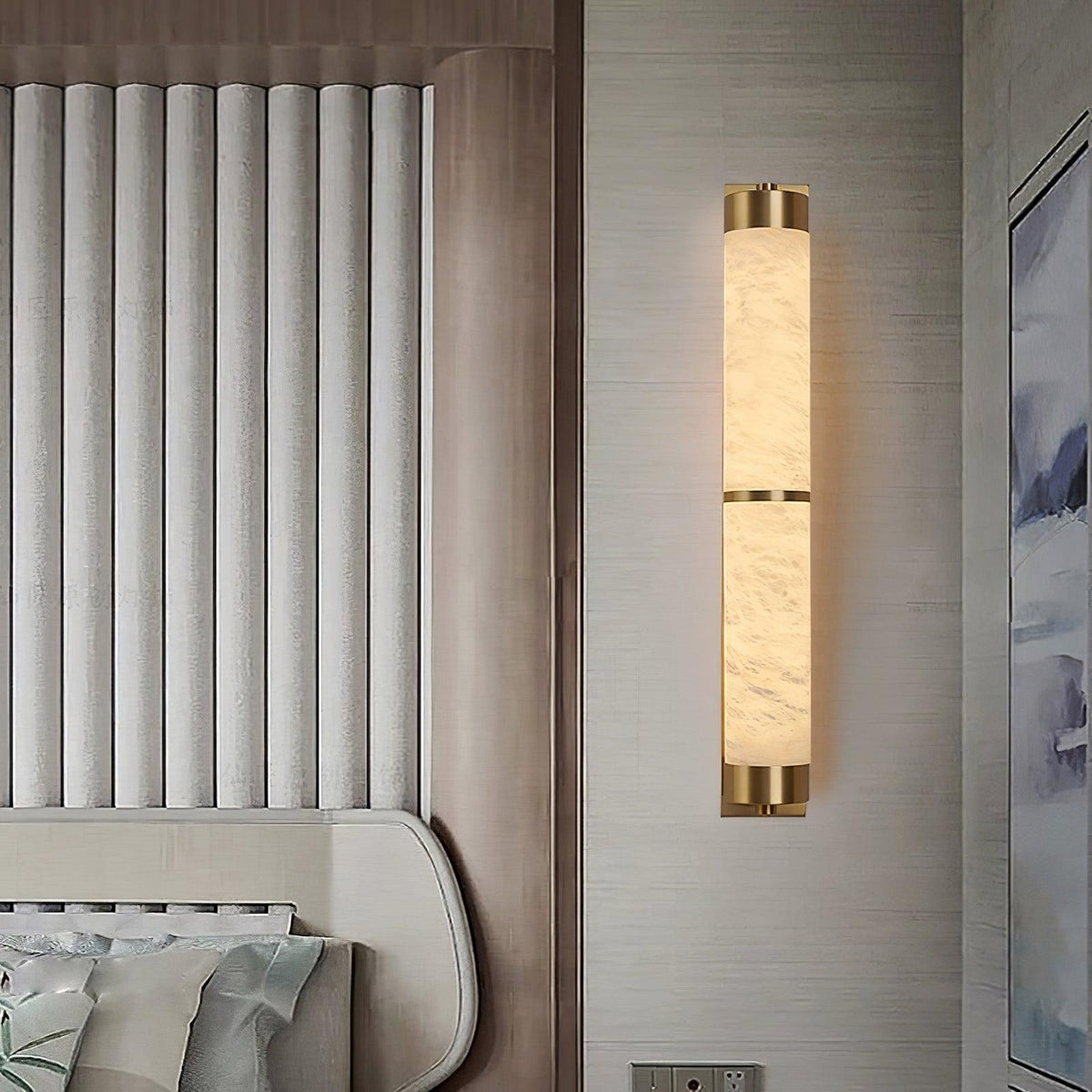 Albelise aplique de pared minimalista en alabastro