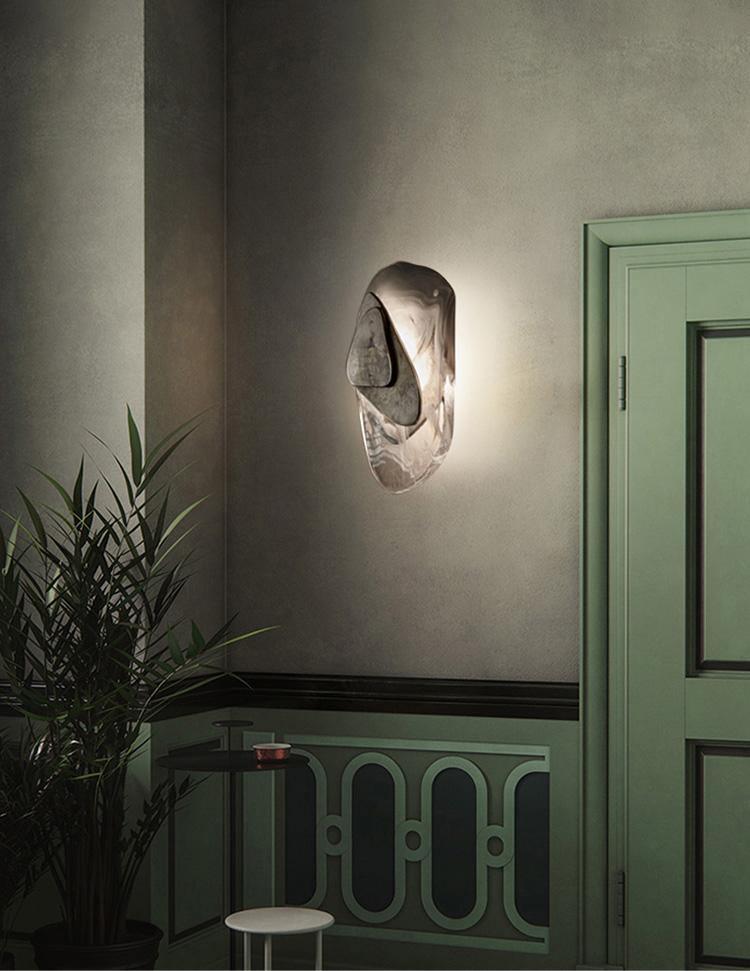 Gana aplique de pared de vidrio nórdico premium art