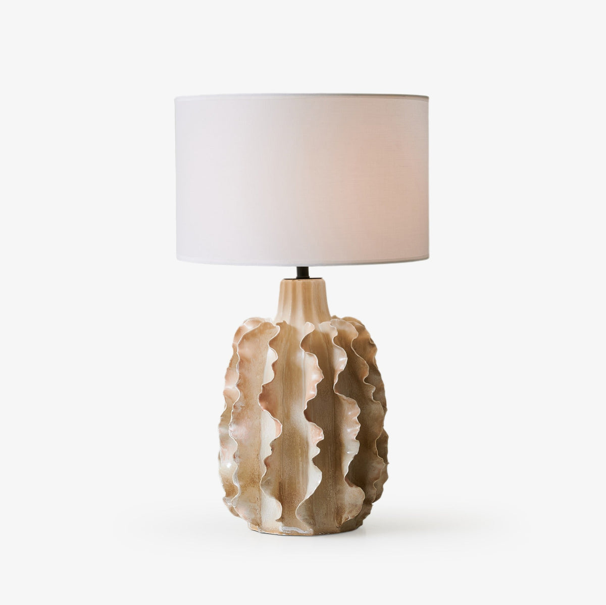 Charles lámpara de mesa de cerámica lujo beige