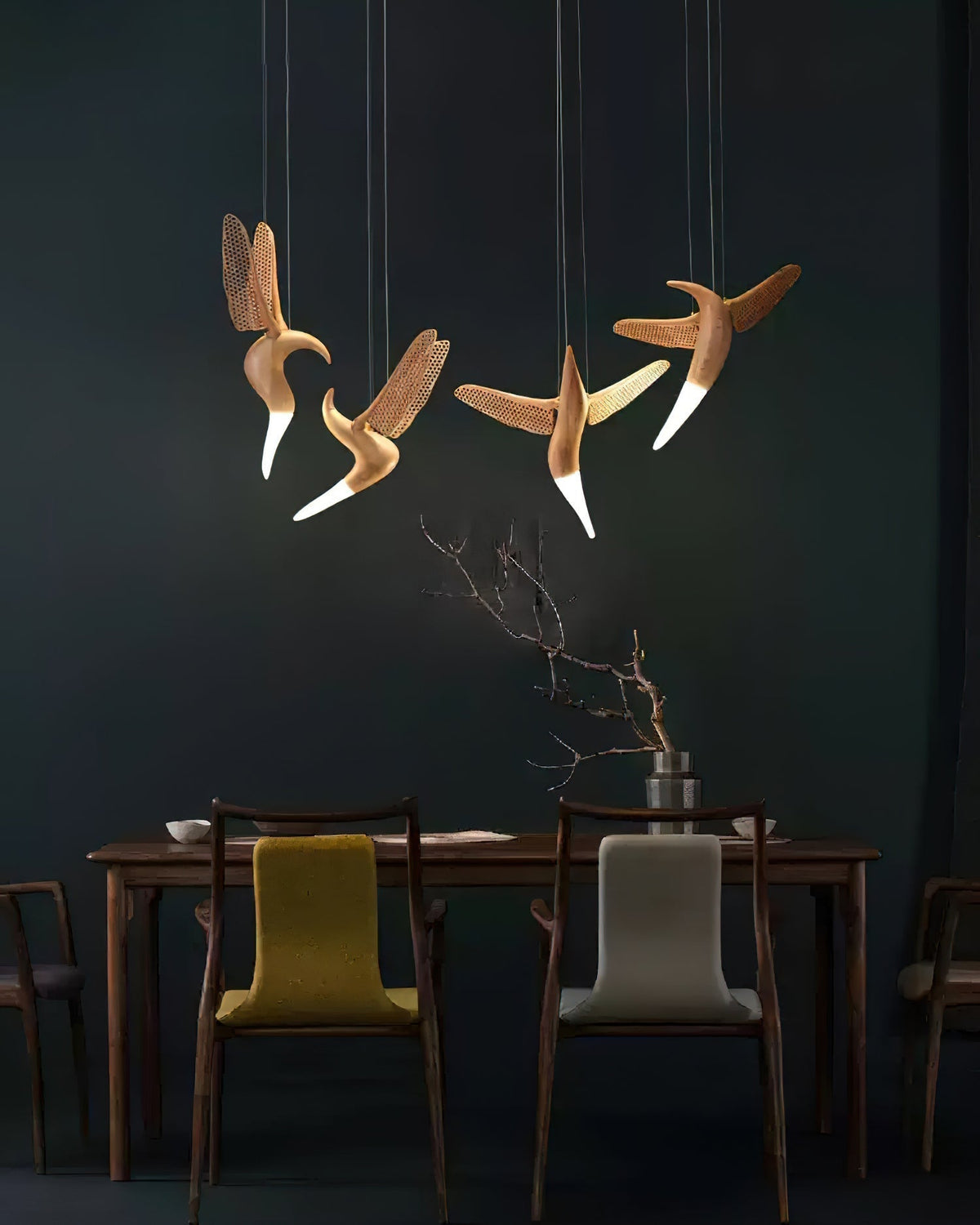 Elsilor lámpara colgante Avian-Inspired de madera