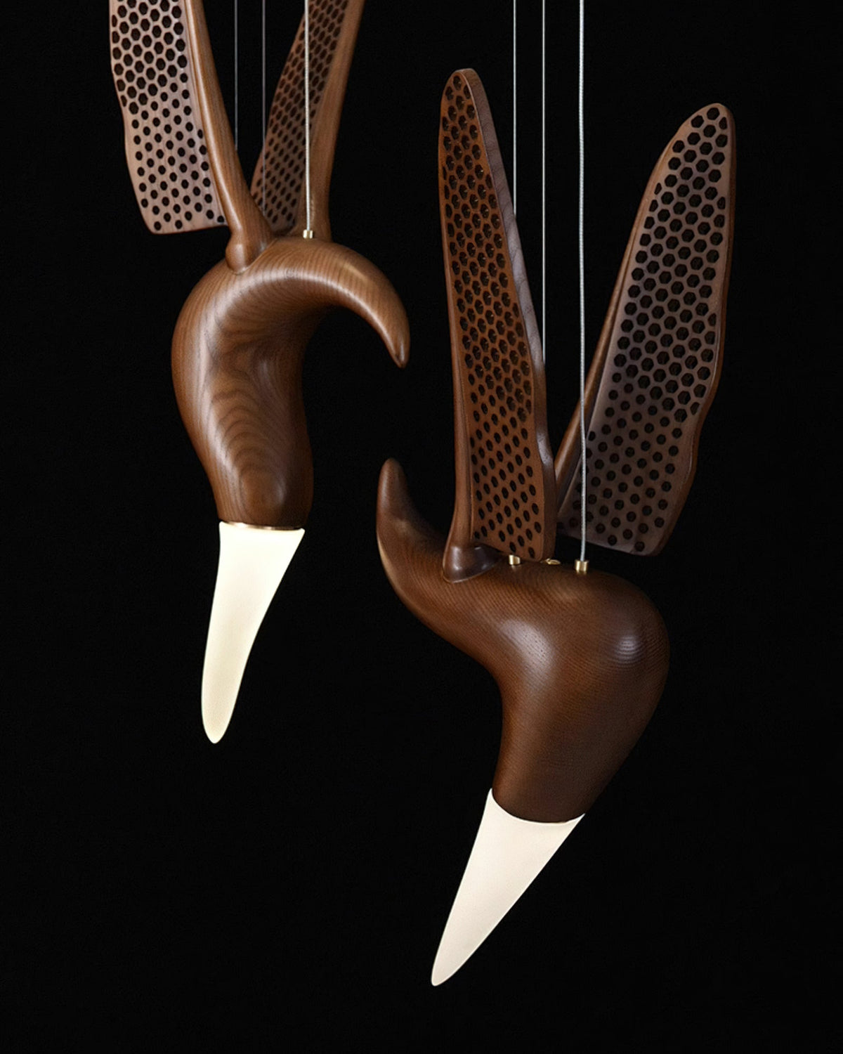 Elsilor lámpara colgante Avian-Inspired de madera
