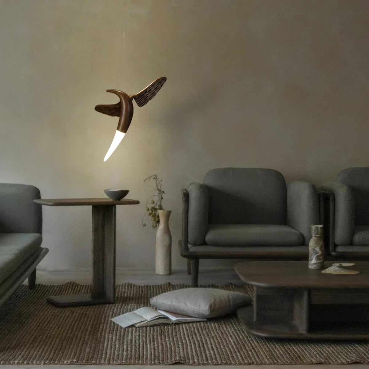 Elsilor lámpara colgante Avian-Inspired de madera