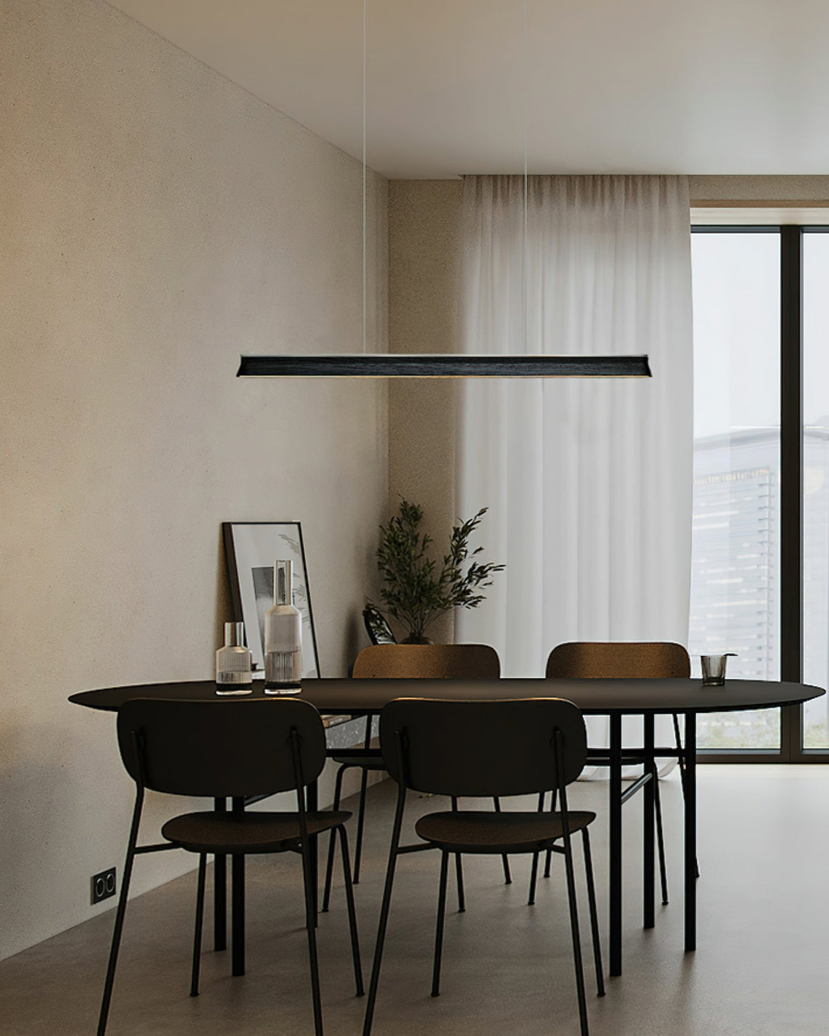 Aldeette lámpara colgante viga de madera minimalista