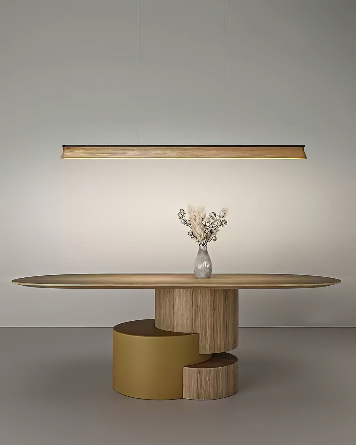 Aldeette lámpara colgante viga de madera minimalista