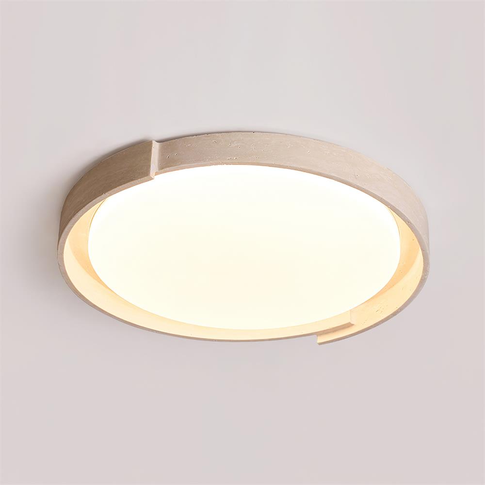 Solen lámpara de techo minimalista redonda de travertino
