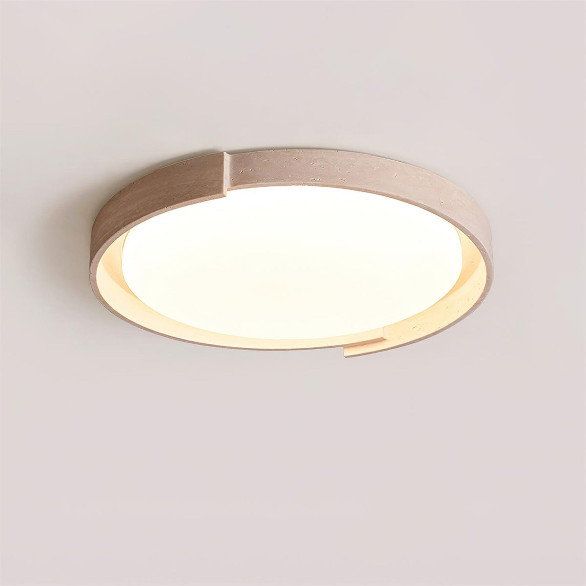 Solen lámpara de techo minimalista redonda de travertino