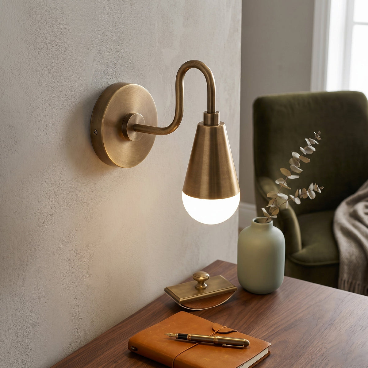 Velanelle aplique de pared con cuello de ganso