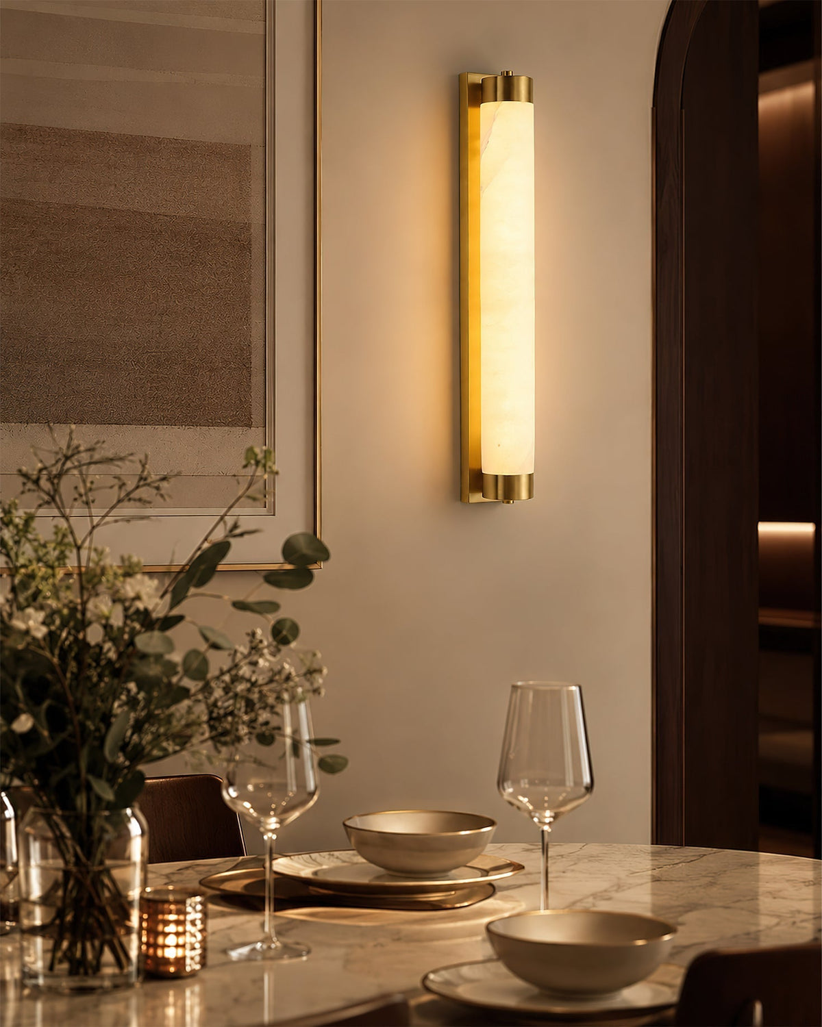 Alvion aplique de pared alabastro