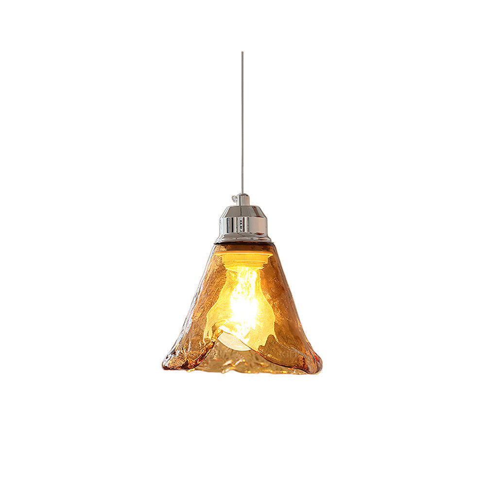 Amber lámpara colgante de vidrio ámbar