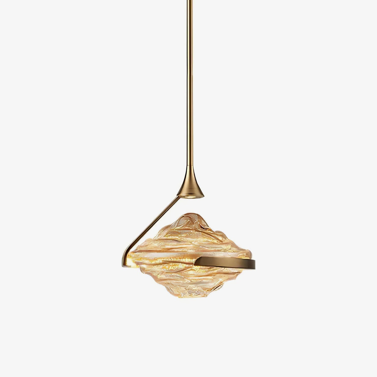 Elyarette lámpara colgante de cristal diamantado
