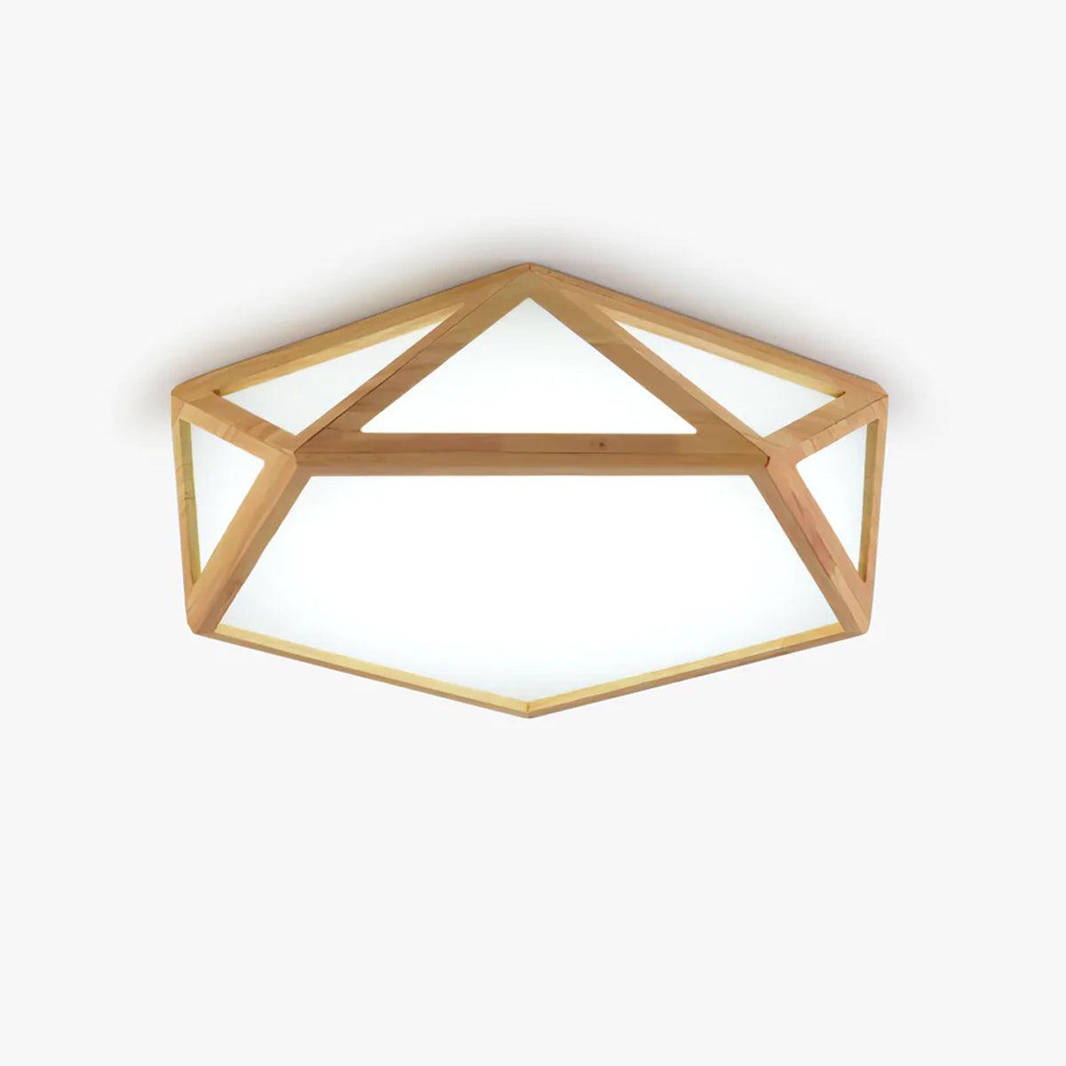 Syleneria lámpara de techo moderna en forma de diamante de madera