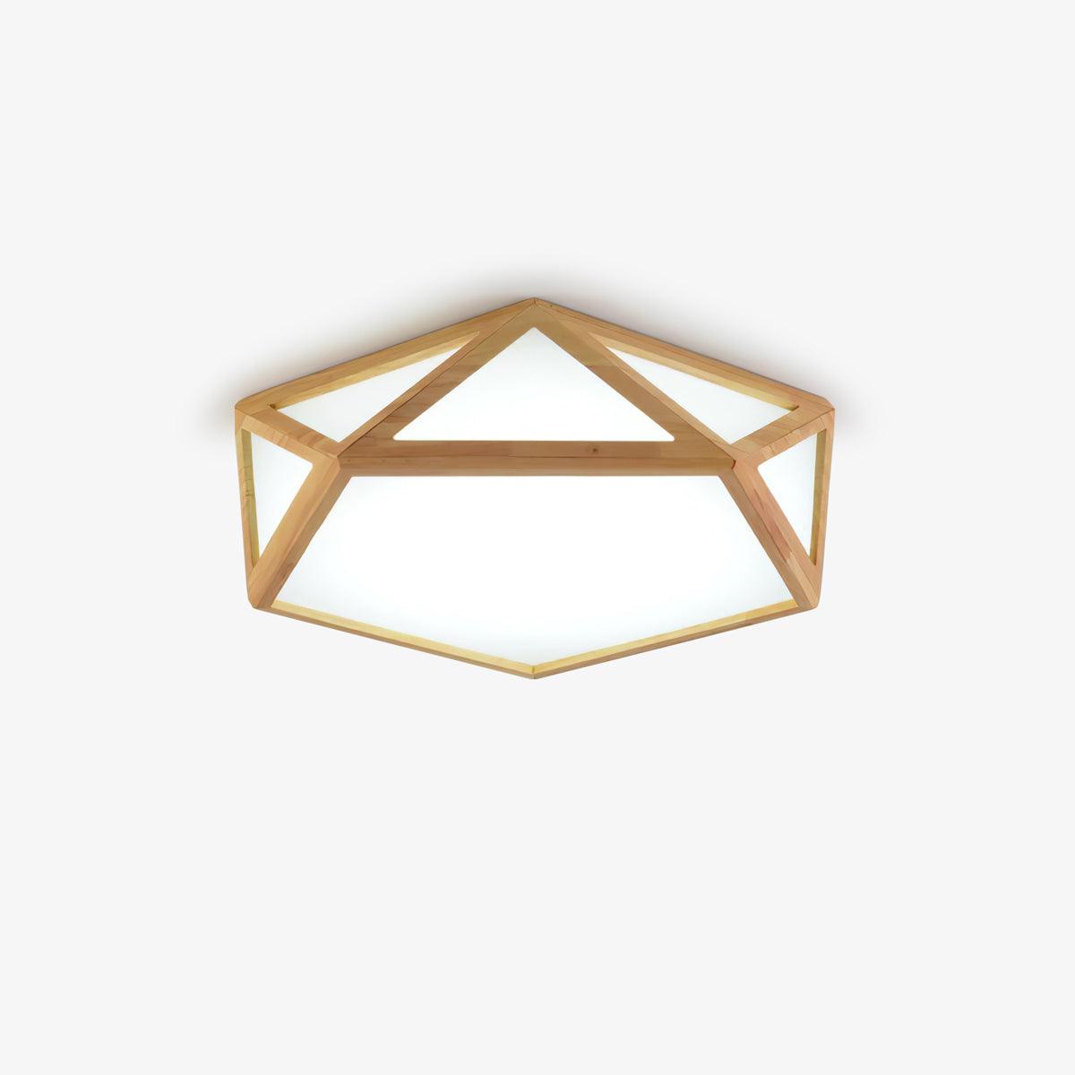 Syleneria lámpara de techo moderna en forma de diamante de madera