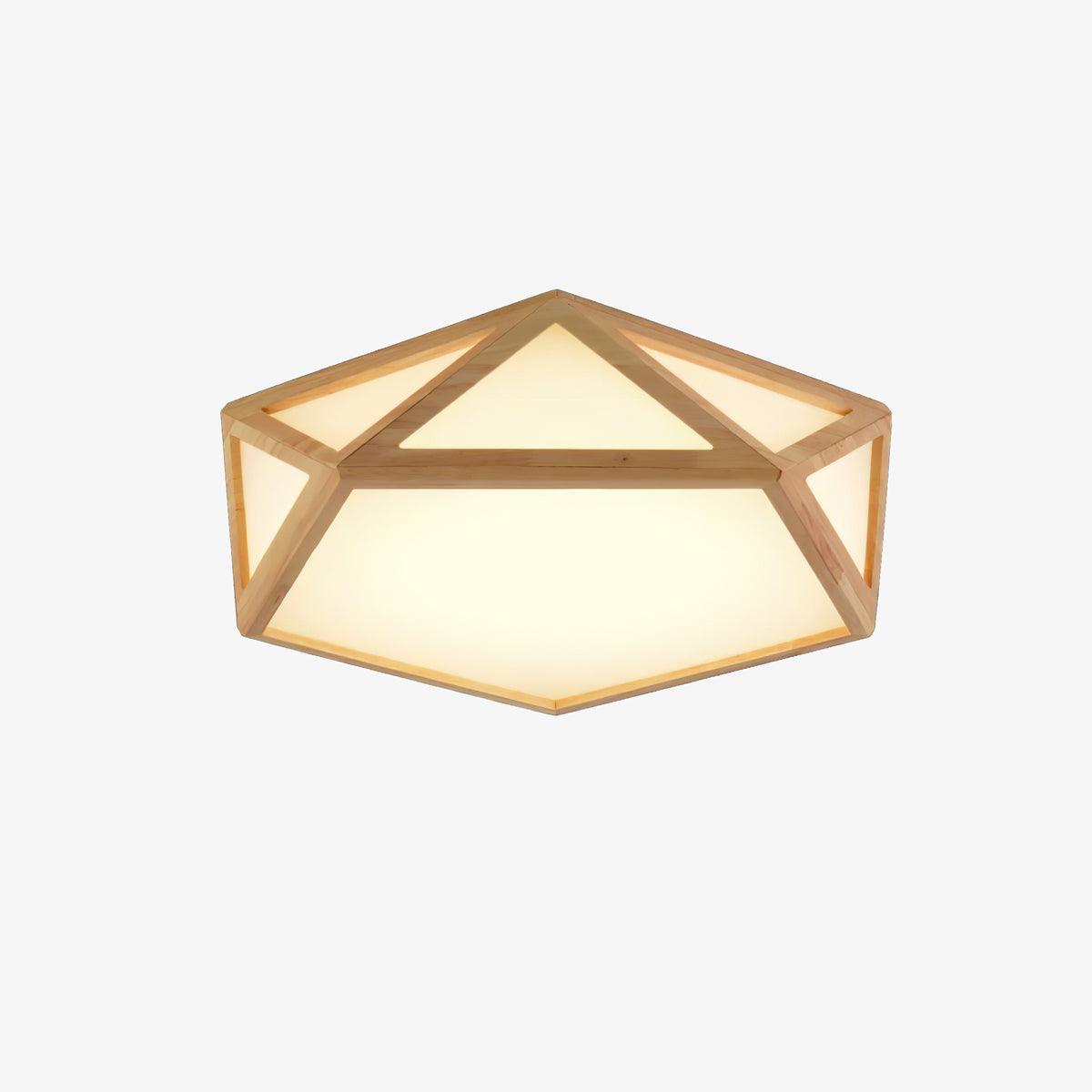 Syleneria lámpara de techo moderna en forma de diamante de madera