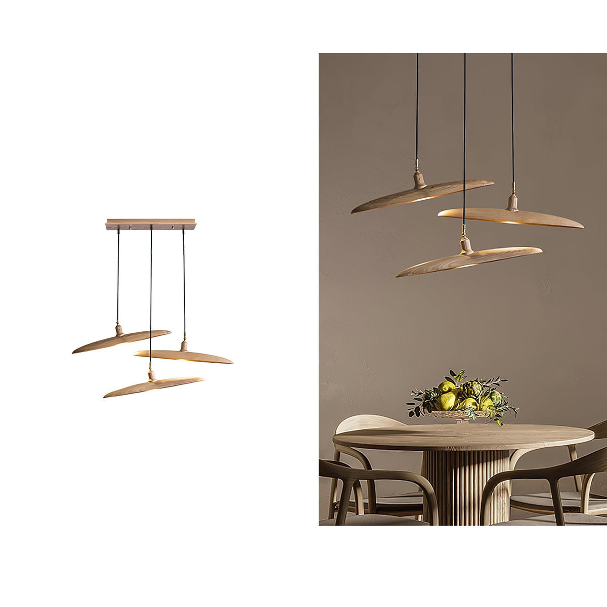 Zelirira lámpara colgante Blade de madera