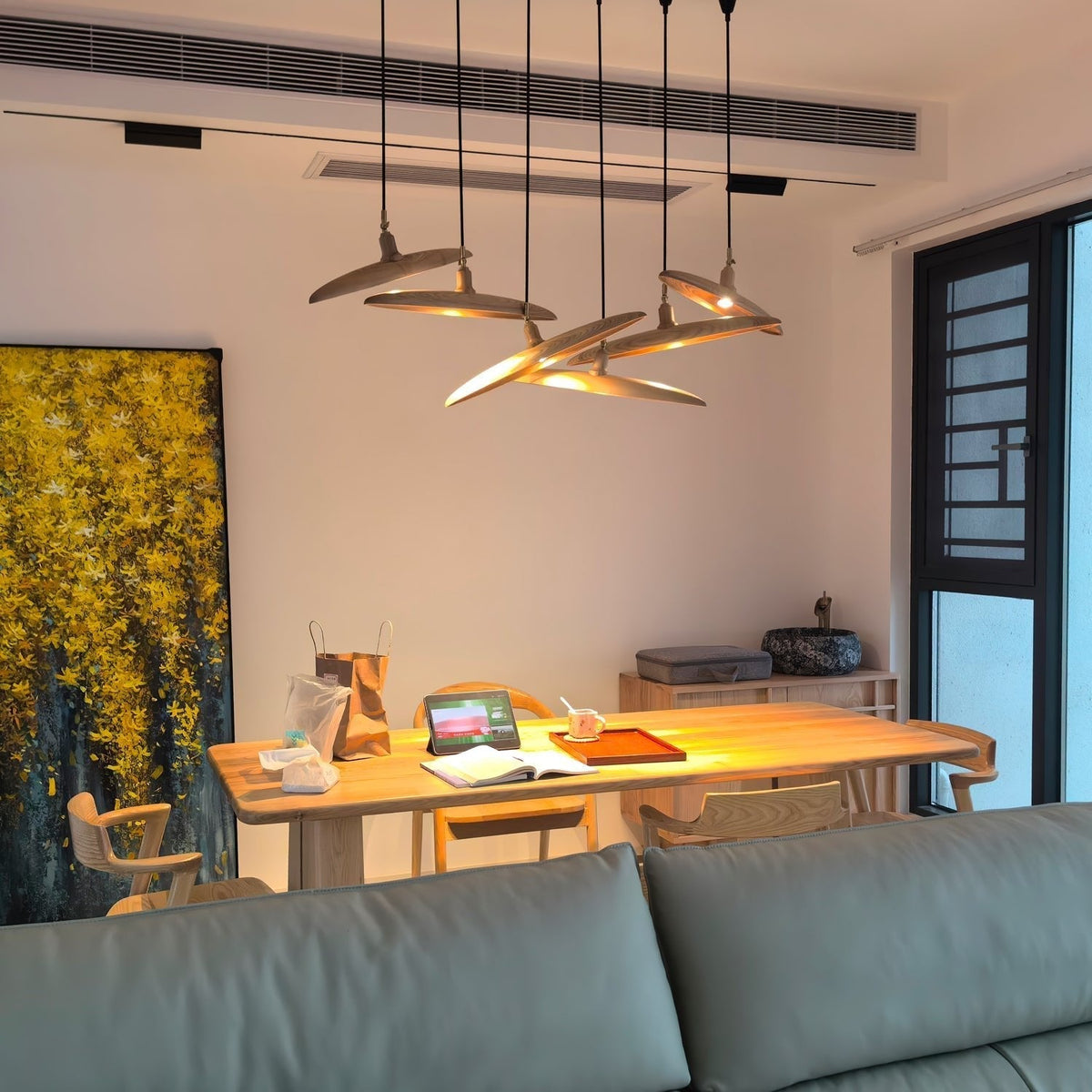 Zelirira lámpara colgante Blade de madera