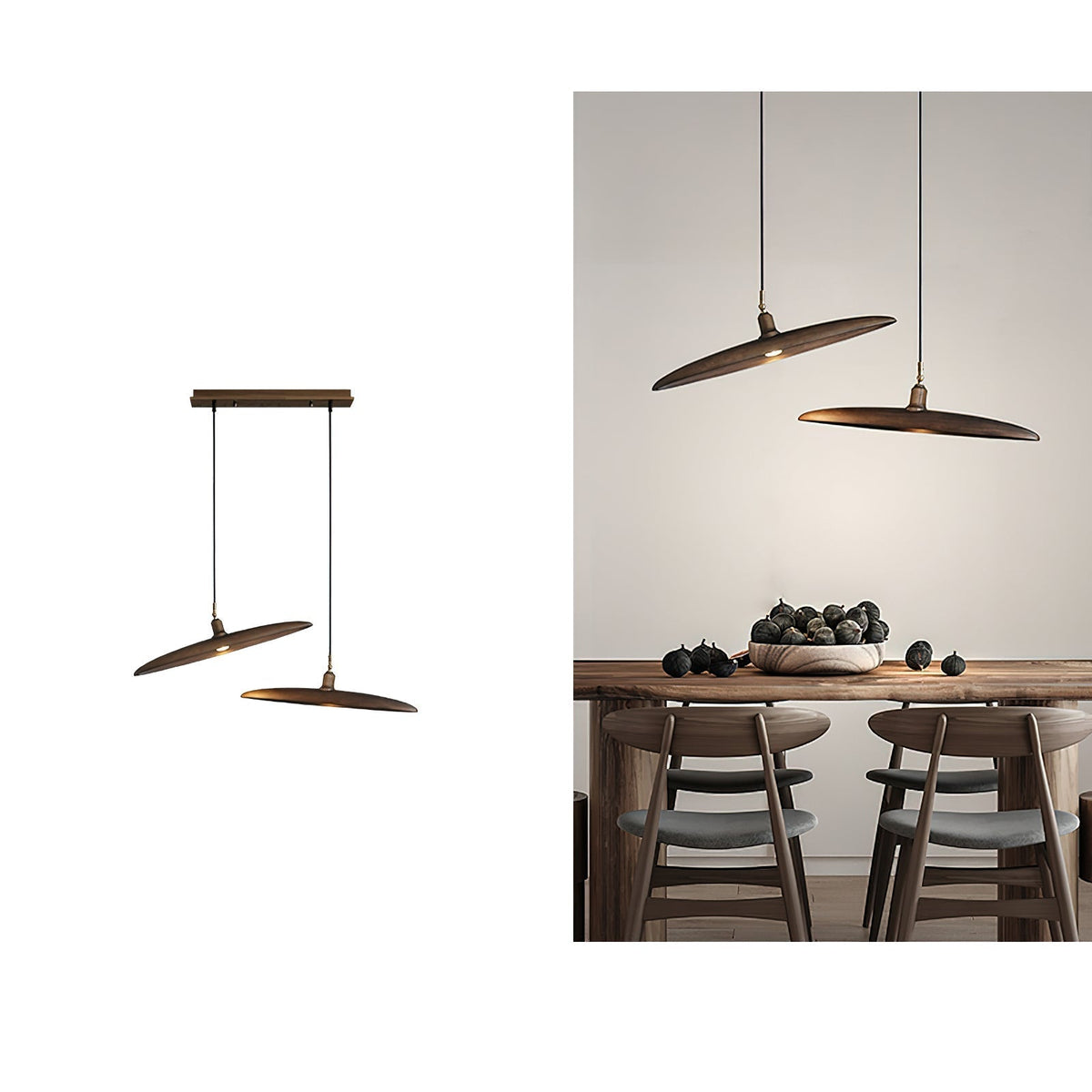 Zelirira lámpara colgante Blade de madera