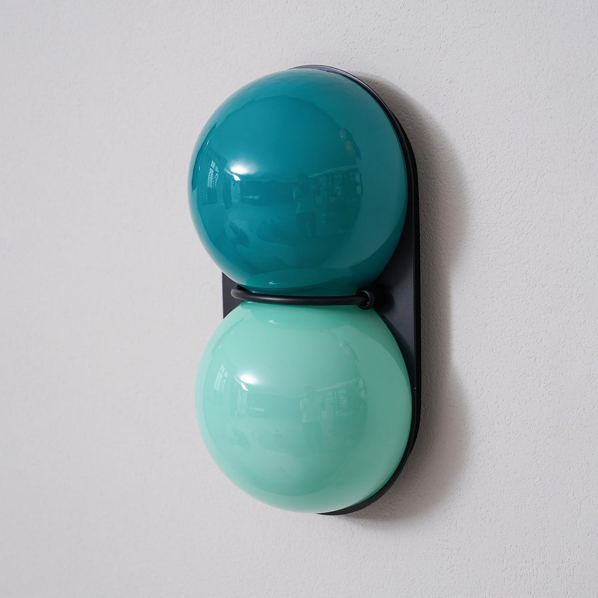 Two aplique de pared Globo vidrio