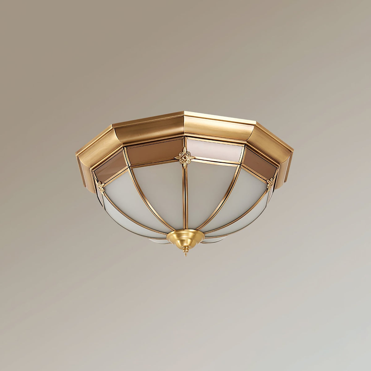 Vovynan lámpara de techo elegancia cúpula de vidrio y latón