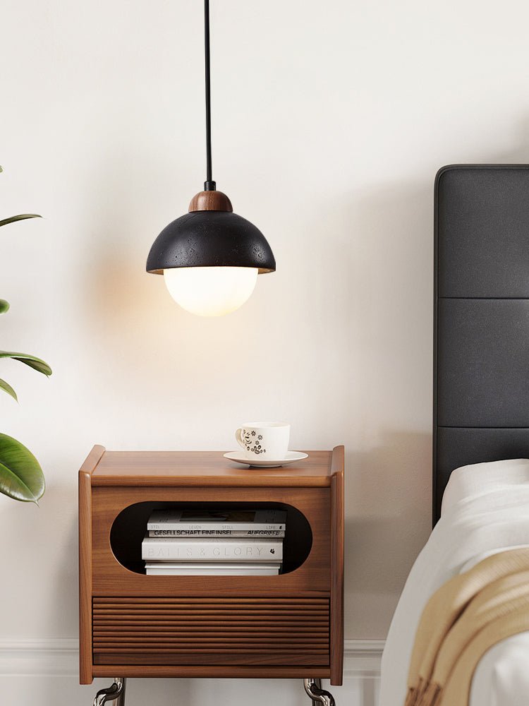 Tavoria lámpara colgante simple travertino negro