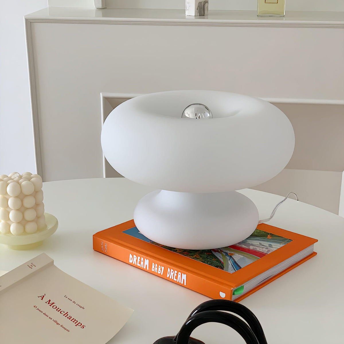 Liorirette de vidrio lámpara de mesa contemporánea