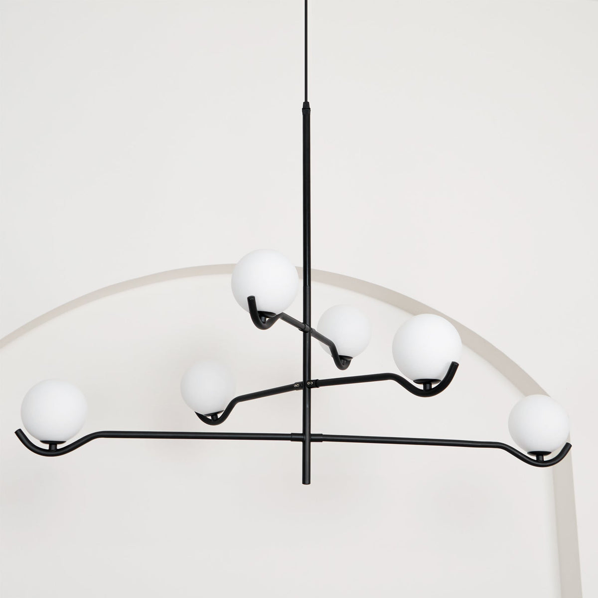 Kominex lámpara colgante marco negro vidrio