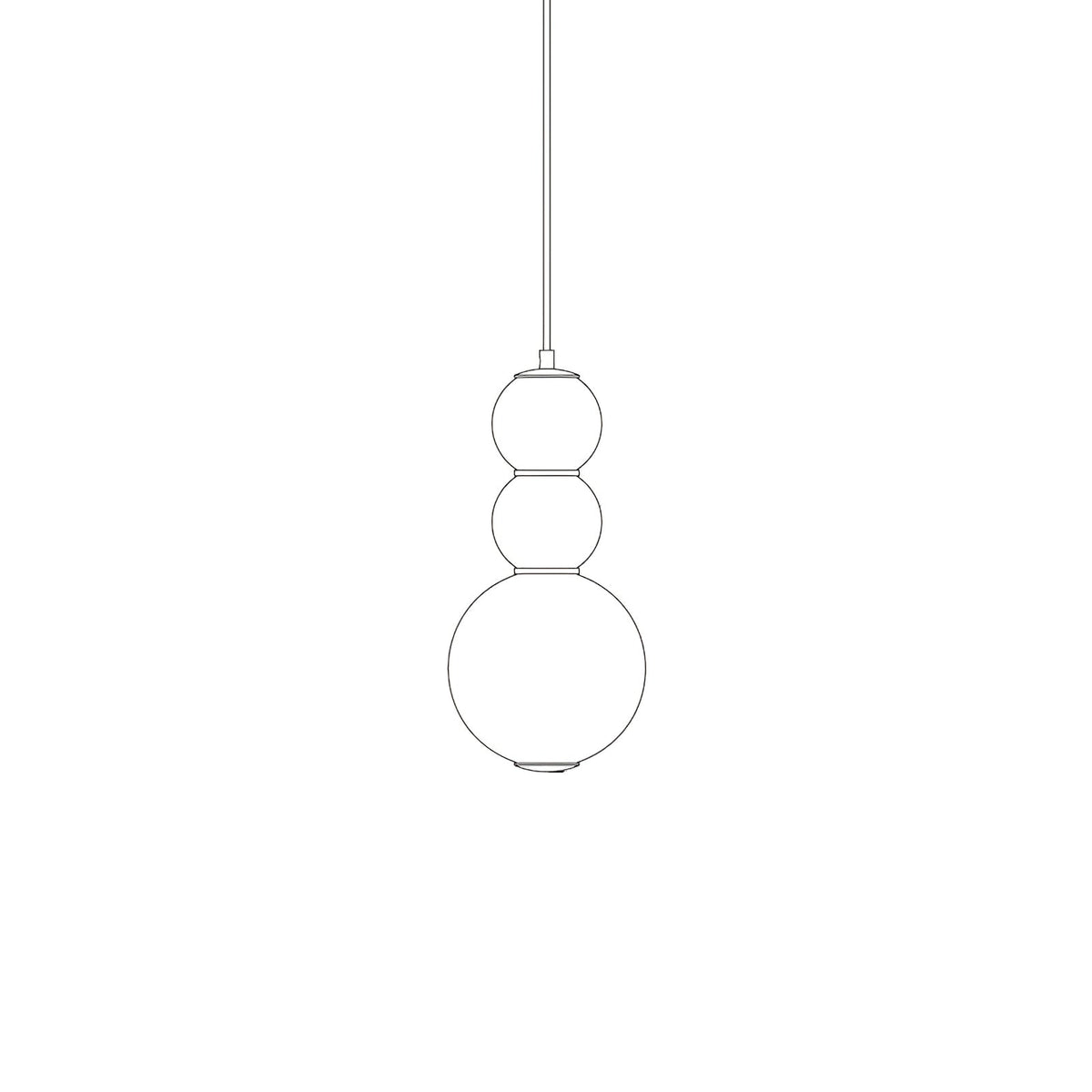 Frankie lámpara colgante minimalista de vidrio