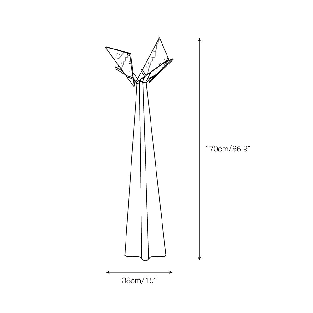 Spire alabastro lámpara de pie
