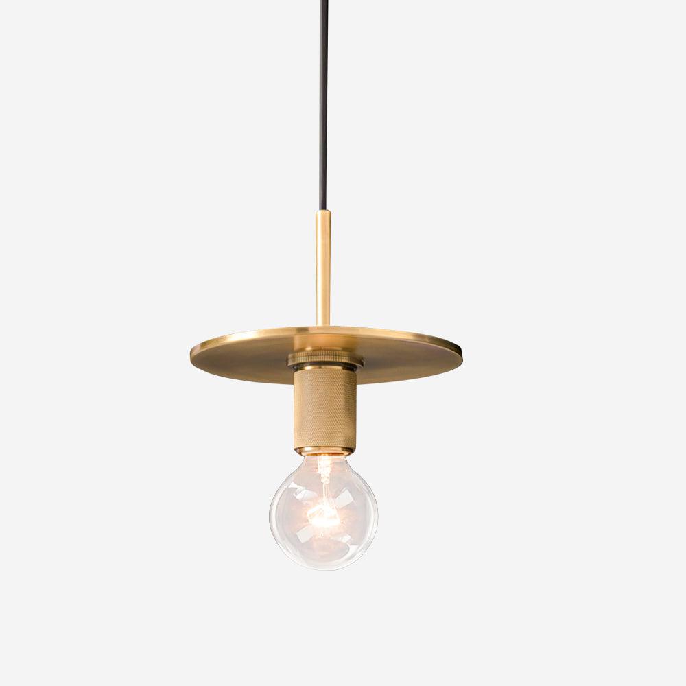 Lámpara colgante minimalista de metal en latón para comedor o cocina