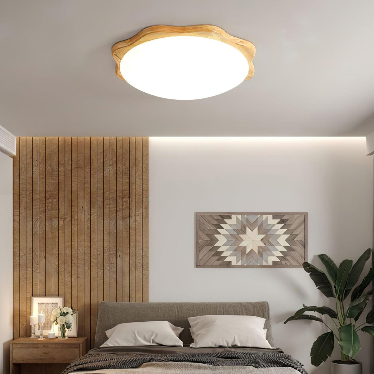 Myshae lámpara de techo moderna minimalista en madera