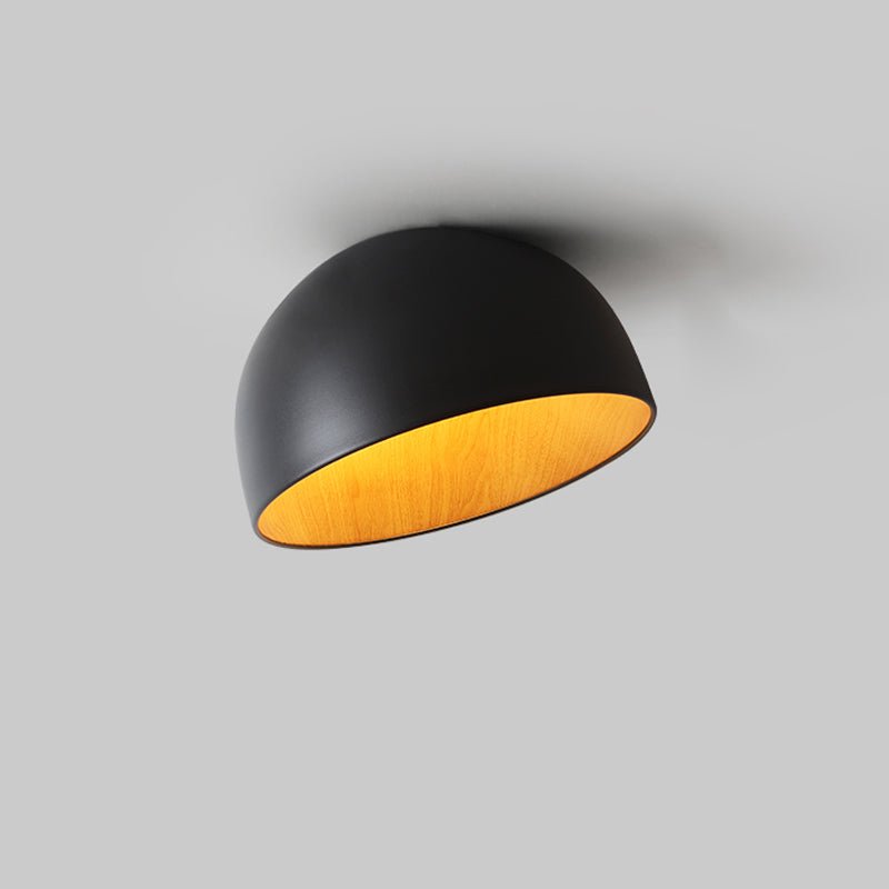 Coda lámpara de techo cúpula de madera minimalista