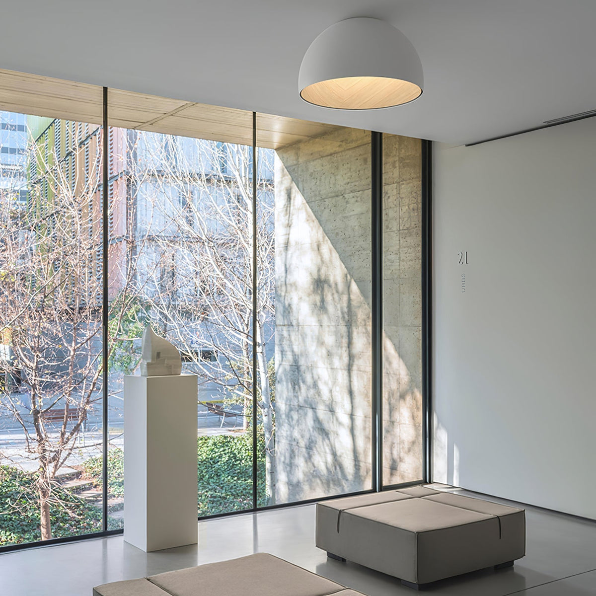 Coda lámpara de techo cúpula de madera minimalista