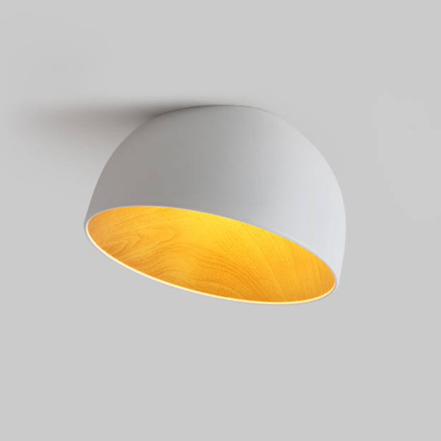Coda lámpara de techo cúpula de madera minimalista