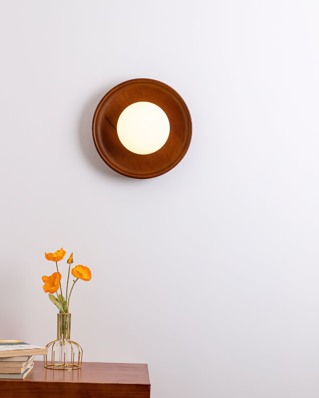 Runa aplique de pared de madera