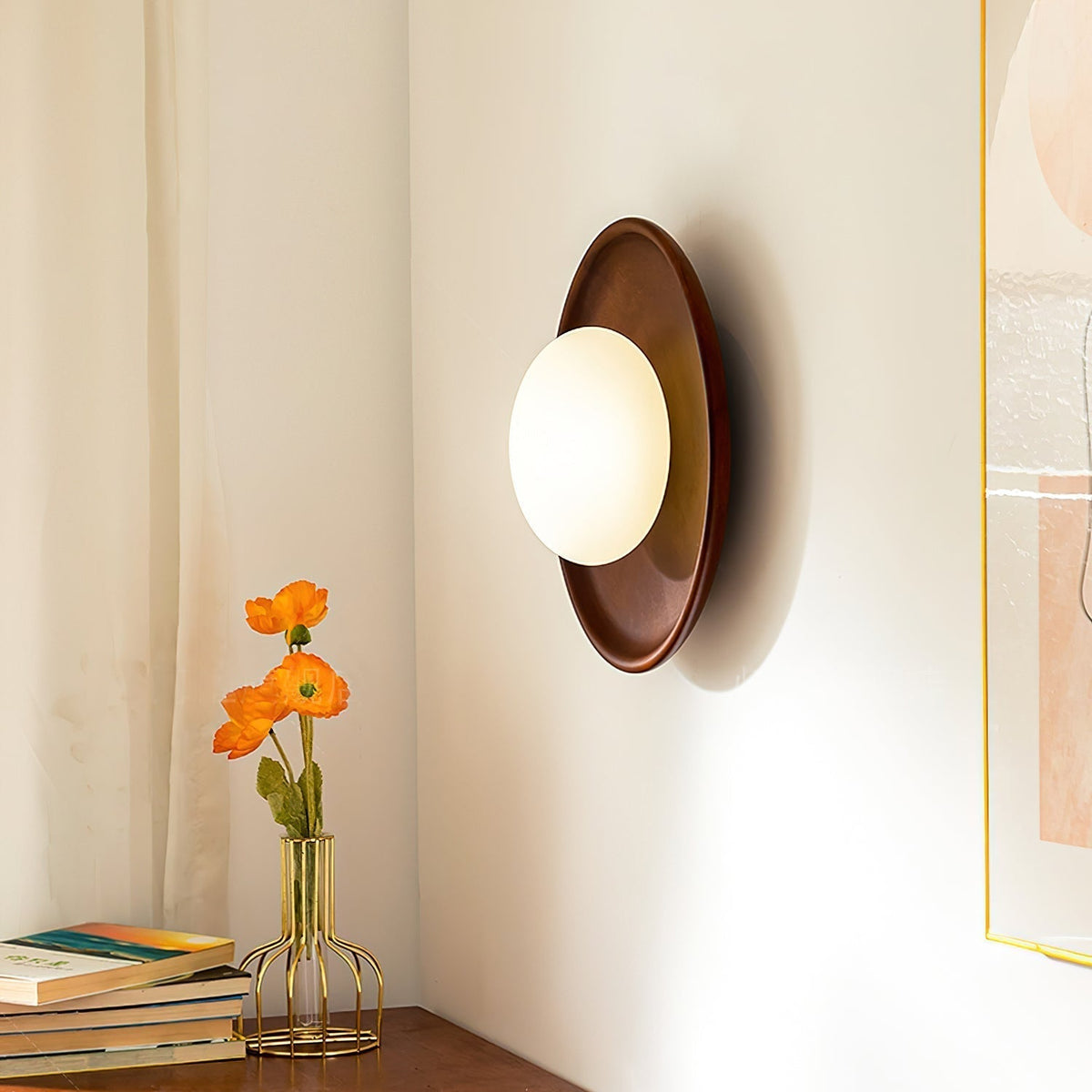 Runa aplique de pared de madera