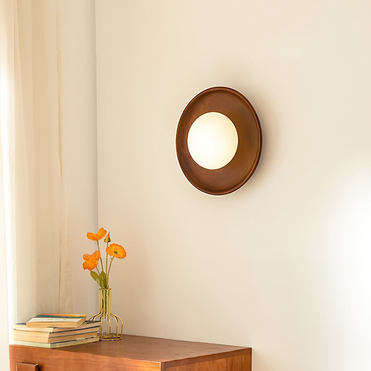 Runa aplique de pared de madera