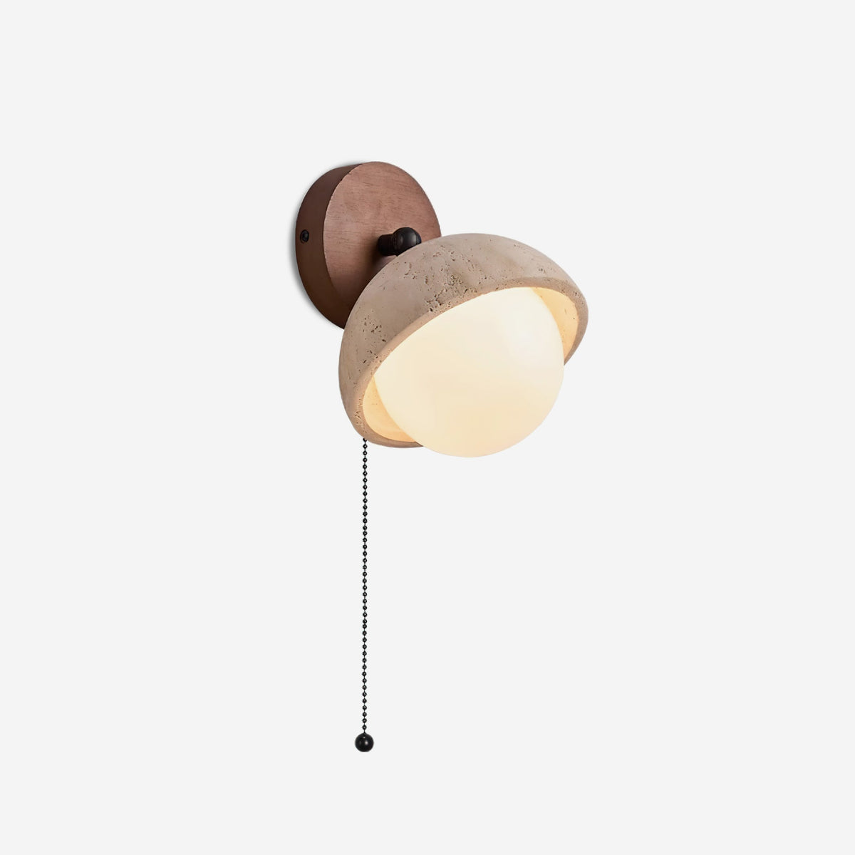 Eala aplique de pared travertino madera minimalista moderno